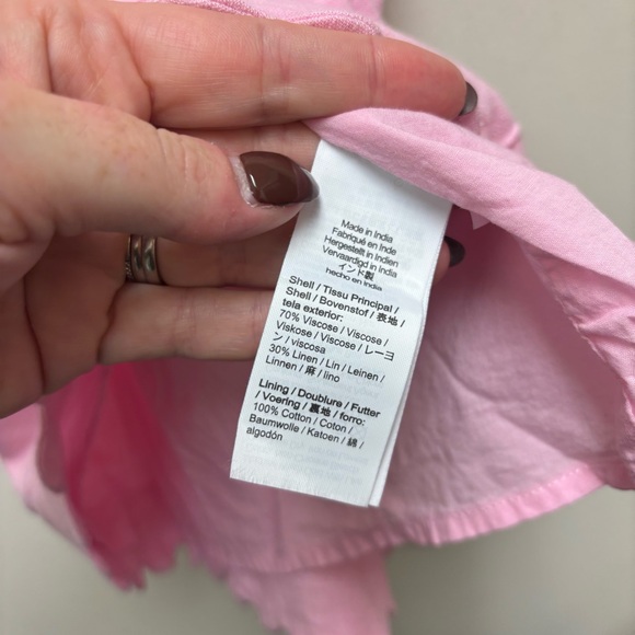 Crewcuts Pink Claudia Linen Blend Girls Dress - Picture 10 of 12